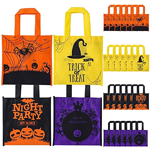 Herefun 24 Bolsas de Golosinas de Halloween, Halloween Truco o Golosinas Bolsas, Bolsas de Tela de Halloween para Niños Fiestas