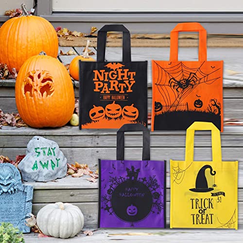 Herefun 24 Bolsas de Golosinas de Halloween, Halloween Truco o Golosinas Bolsas, Bolsas de Tela de Halloween para Niños Fiestas