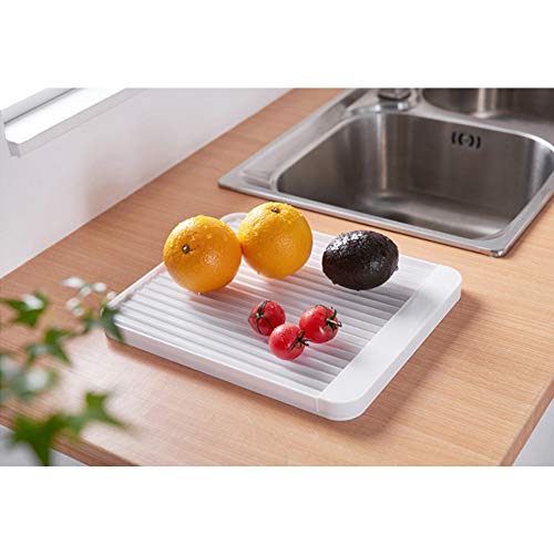 HFJKD Escurridor de Platos Estante de Bandeja extraíble para Estante para Platos Vajilla doméstica Bandeja de Filtro de Frutas para encimeras de Cocina, práctico,A