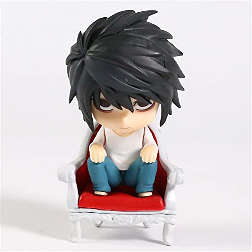 HHHJ Figuras de Acción Death Note Figura PVC Colección Modelo Juguetes Juntas movibles Muñeca de Cara Intercambiable Muñeca Linda versión Q Anime Figure Estatua