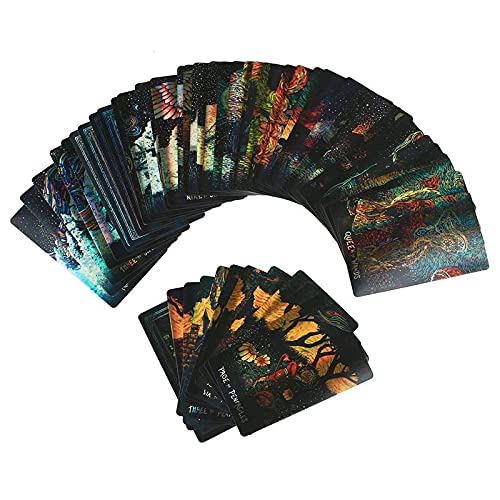 Holográfico Luminoso Catalo Card Oracle Deck Mysterious Inyly For Women Card Game Board Juego,Prisma Tarot,Detail Map