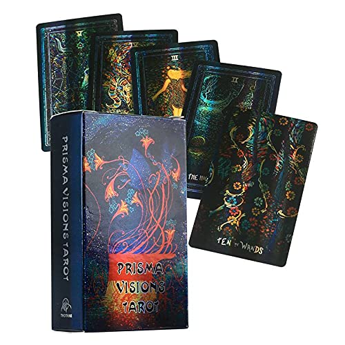 Holográfico Luminoso Catalo Card Oracle Deck Mysterious Inyly For Women Card Game Board Juego,Prisma Tarot,Detail Map