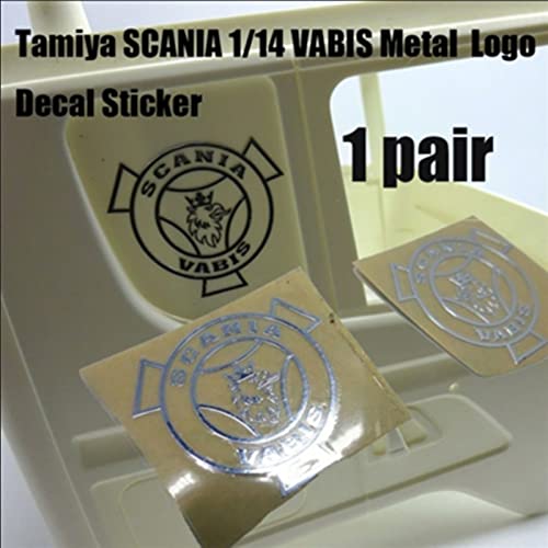 HONG YI-HAT R/C Camión Ventana Lateral Metal Vabis Logo Calcomanías Pegatinas para Tamiya 1/14 Scale RC Actros Scania R620 56323 R470 Trailer Piezas de Repuesto (Color : Sticker)