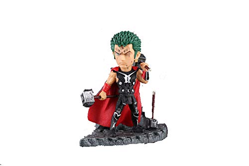 HuanHaoYu Q Version One Piece King of Artist The Roronoa Zoro Wano kuni Figura/Thor Roronoa Zoro (cabeza intercambiable) Múltiples accesorios 5.1 pulgadas