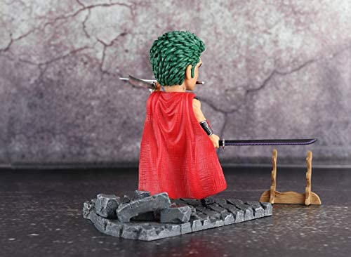 HuanHaoYu Q Version One Piece King of Artist The Roronoa Zoro Wano kuni Figura/Thor Roronoa Zoro (cabeza intercambiable) Múltiples accesorios 5.1 pulgadas