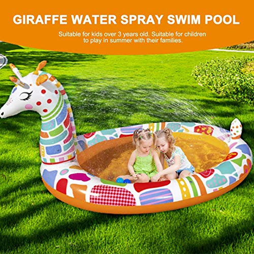 Huaxingda Piscina hinchable de bolas Oceánicas Jirafa que puede rociar agua centro de juegos hinchable piscina para niños piscina de arena de pesca gruesa