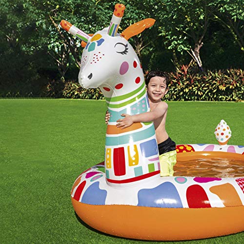 Huaxingda Piscina hinchable de bolas Oceánicas Jirafa que puede rociar agua centro de juegos hinchable piscina para niños piscina de arena de pesca gruesa