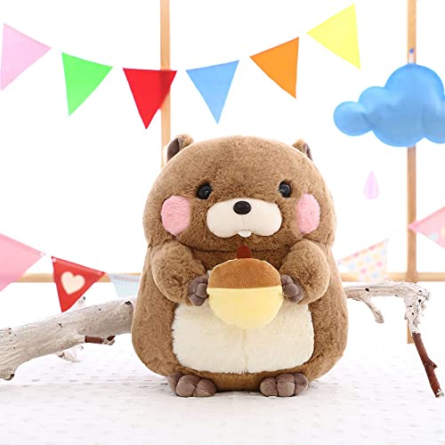 Huggable Groundhog Plush Sandía Ratón Codicioso Juguete De Peluche Regalo De Cumpleaños Creativo Muñeco De Trapo Relleno Almohada Almohada Cojín Pausa para El Almuerzo