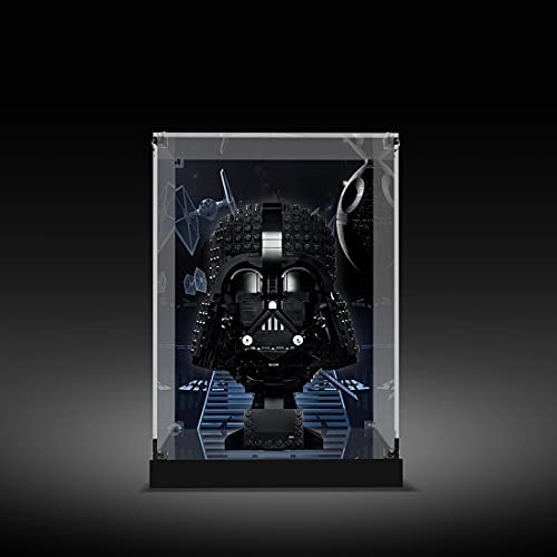 HYMAN Vitrina de acrílico, expositor a prueba de polvo para casco Star War Darth Vader, compatible con Lego 75304 (sin kit de lego)