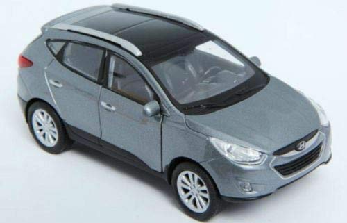 [Hyundai Toys Collation] Mini coche escala 1:38 único miniatura fundido modelo 1-pc para 2010 2011 2012 2013 Hyundai Tucson ix35 (plata elegante)