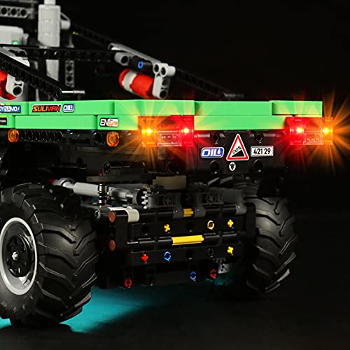 icuanuty Kit de Iluminación LED para Lego 42129, Kit de Luces Compatible con Lego Technic Camión de Trial 4x4 Mercedes-Benz Zetros (No Incluye Modelo Lego)