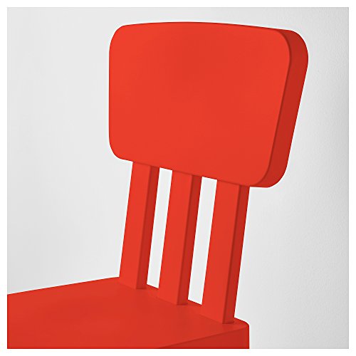 Ikea Mammut - Silla infantil para interiores y exteriores, color rojo, 2 unidades