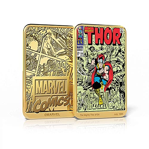 IMPACTO COLECCIONABLES Marvel Comics Colección Completa Thor, 6 Lingotes bañados en Oro 24 Quilates