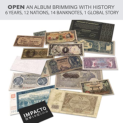 IMPACTO COLECCIONABLES Segunda Guerra Mundial - 14 Billetes Originales 1939-1945