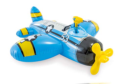 Intex Figura Avion Hinchable (132X130 CMS) con Pistola Lanza Agua, Multicolor (57537NP) , Modelos/colores Surtidos, 1 Unidad