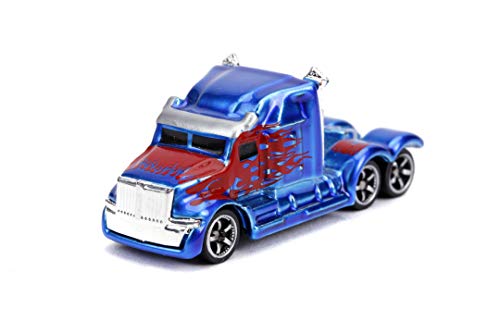 Jada Toys Transformers 253111000 - Juego de 3 Coches de Juguete Nano Bumblebee, Optimus Prime, Rueda Libre, 4 cm, a Partir de 3 años, Multicolor