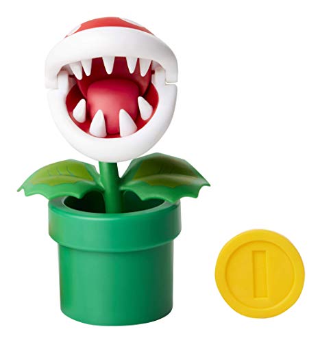 Jakks Pacific Nintendo-Figura Planta piraña con Caja interrogante, Multicolor, 10 cm (72632)