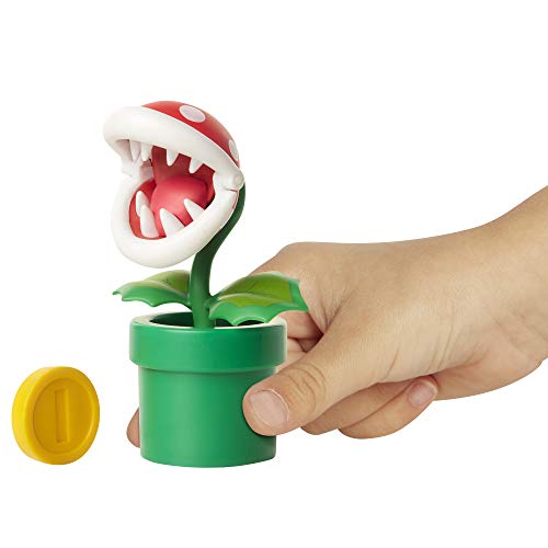 Jakks Pacific Nintendo-Figura Planta piraña con Caja interrogante, Multicolor, 10 cm (72632)