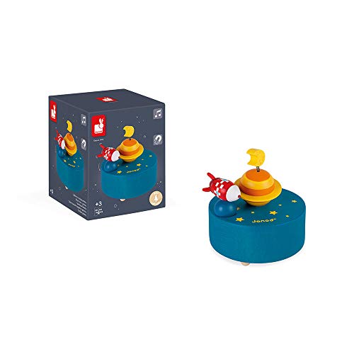 Janod - Caja de Música de Madera Galaxy - Decoración de Cuarto Infantil - A partir de 3 Años, J04670