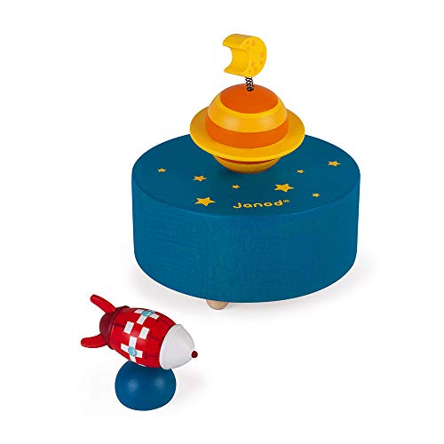 Janod - Caja de Música de Madera Galaxy - Decoración de Cuarto Infantil - A partir de 3 Años, J04670