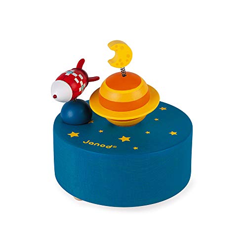 Janod - Caja de Música de Madera Galaxy - Decoración de Cuarto Infantil - A partir de 3 Años, J04670