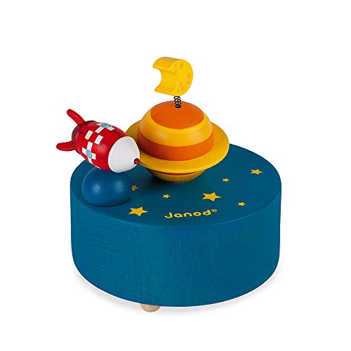 Janod - Caja de Música de Madera Galaxy - Decoración de Cuarto Infantil - A partir de 3 Años, J04670