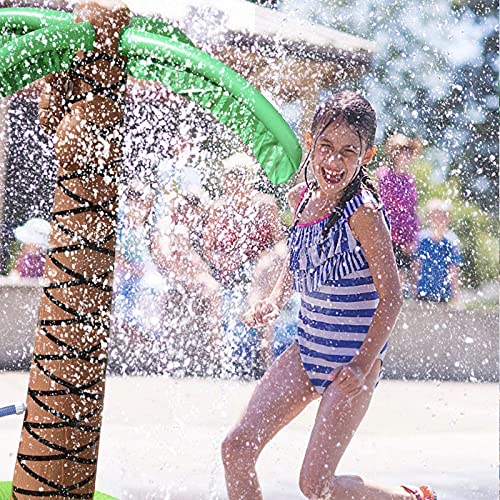 JBSON Juguete Inflable del Rociador de La Yarda de La Palmera, Juguete del Agua del Espray de Los Niños del Verano al Aire Libre Fiesta de La Playa(Palmera)