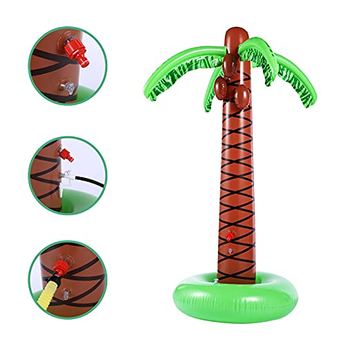 JBSON Juguete Inflable del Rociador de La Yarda de La Palmera, Juguete del Agua del Espray de Los Niños del Verano al Aire Libre Fiesta de La Playa(Palmera)