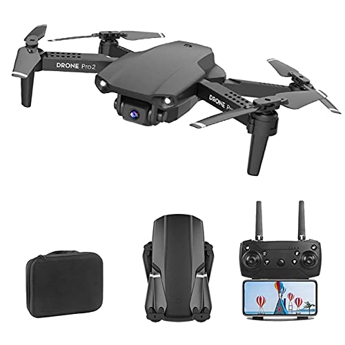 JJDSN GPS Drones 4K Dual Camera WiFi FPV Gesture Photo Trajectory Flight One Key to Return Home Fixed Height RC Quadcopter Professional Aerial Photography Foldable Drone,Black,1battery