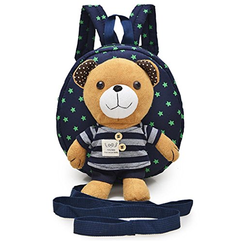 JMAHM Mochila de bebé Mochila Desmontable del Oso de la Historieta Mochila Anti-perdida para niños 1-3 años