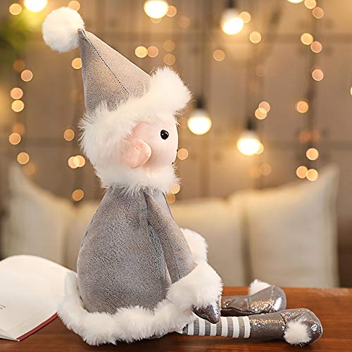 JMFHCD Balancines de Peluche Suave Felpa Almohada Animal Peluche para Niños Habitación Decoración Duende Cojín Almohada Regalo de San Valentín,Gris,25CM