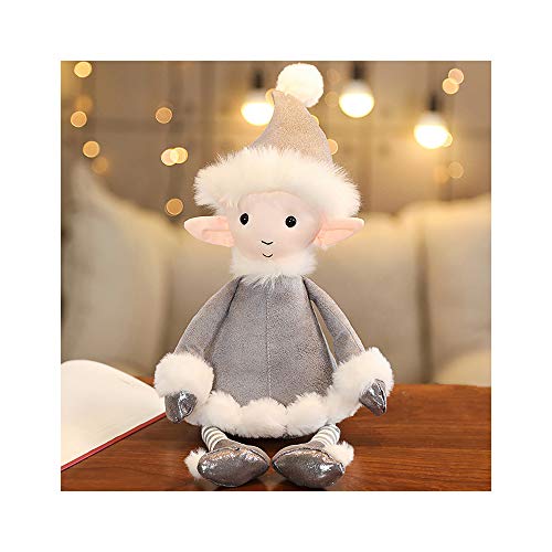 JMFHCD Balancines de Peluche Suave Felpa Almohada Animal Peluche para Niños Habitación Decoración Duende Cojín Almohada Regalo de San Valentín,Gris,25CM