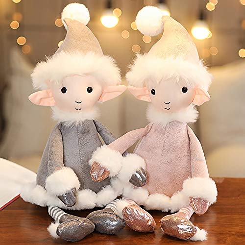 JMFHCD Balancines de Peluche Suave Felpa Almohada Animal Peluche para Niños Habitación Decoración Duende Cojín Almohada Regalo de San Valentín,Gris,25CM