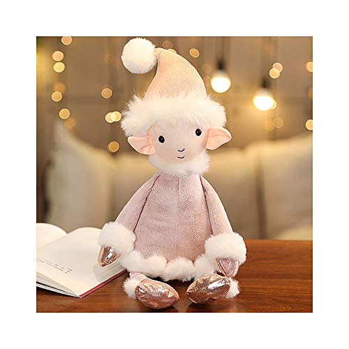 JMFHCD Balancines de Peluche Suave Felpa Almohada Animal Peluche para Niños Habitación Decoración Duende Cojín Almohada Regalo de San Valentín,Rosado,25CM