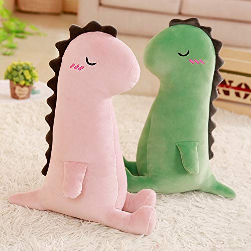 JMFHCD Balancines de Peluche Suave Felpa Almohada Animal Peluche para Niños Habitación Decoración el Dinosaurio Cojín Almohada Regalo de San Valentín,Rosado,80CM