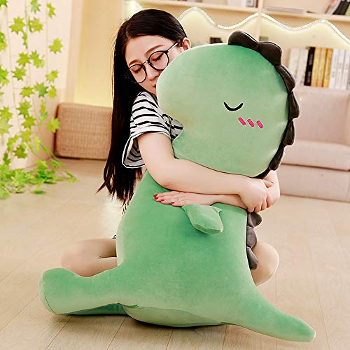 JMFHCD Balancines de Peluche Suave Felpa Almohada Animal Peluche para Niños Habitación Decoración el Dinosaurio Cojín Almohada Regalo de San Valentín,Rosado,80CM