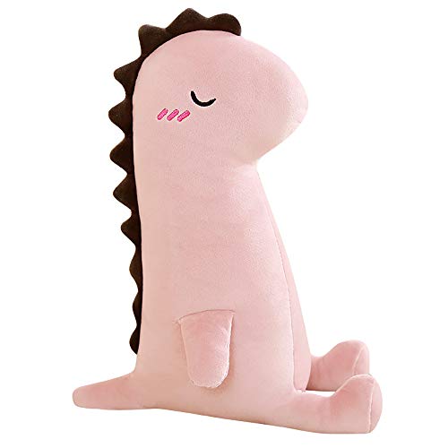 JMFHCD Balancines de Peluche Suave Felpa Almohada Animal Peluche para Niños Habitación Decoración el Dinosaurio Cojín Almohada Regalo de San Valentín,Rosado,80CM