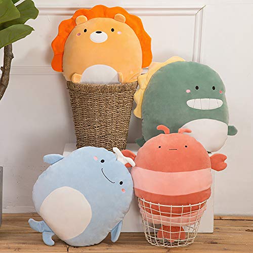 JMFHCD Balancines de Peluche Suave Felpa Almohada Animal Peluche para Niños Habitación Decoración León, Panda, Dinosaurio, Langosta, Ballena, PingüIno Cojín Almohada Regalo de San Valentín,Penguin