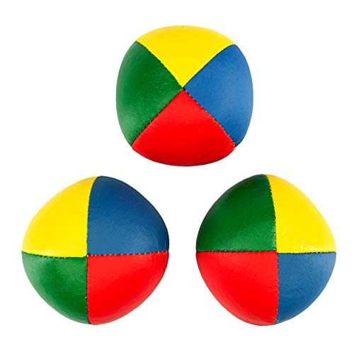 Juego de 3 Pelotas de Malabares Diabolo Premium Soft de Cuatro Colores - 58mm Ø ✓ Pelota de Malabares con Relleno ✓ Repelente al Agua ✓ I Juego de Malabares para niños y Adolescentes