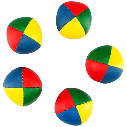 Juego de 5 Pelotas de Malabares Diabolo Premium Soft de Cuatro Colores - 67mm Ø ✓ Pelota de Malabares con Relleno ✓ Repelente al Agua ✓ I Juego de Malabares para jóvenes y Adultos