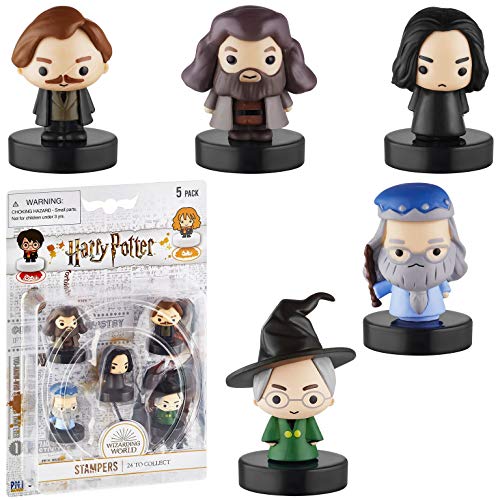 Juego de 5 Sellos de Harry Potter - Regalos, coleccionables, decoración para Fiestas, y Adornos para Tartas de PMI, 6,5 cm (C)