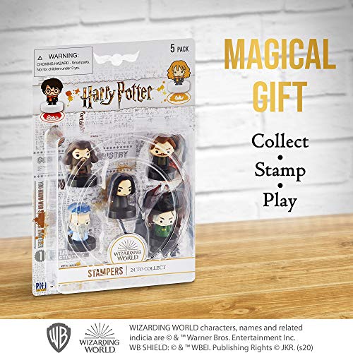 Juego de 5 Sellos de Harry Potter - Regalos, coleccionables, decoración para Fiestas, y Adornos para Tartas de PMI, 6,5 cm (C)