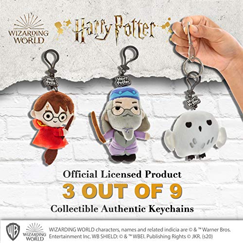 Juego de llaveros de Peluche de Harry Potter - 3 Figuras Lavables de poliéster - Regalos, Accesorios y coleccionables de Harry Potter de PMI, 11.5 cm. (C)