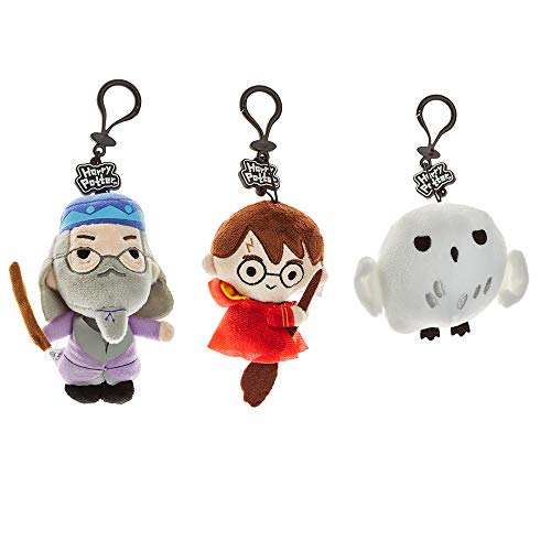 Juego de llaveros de Peluche de Harry Potter - 3 Figuras Lavables de poliéster - Regalos, Accesorios y coleccionables de Harry Potter de PMI, 11.5 cm. (C)