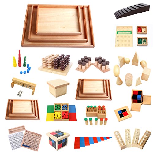 Juegos de Montessori Material Mini Familia Establece Barras Numéricos Madera