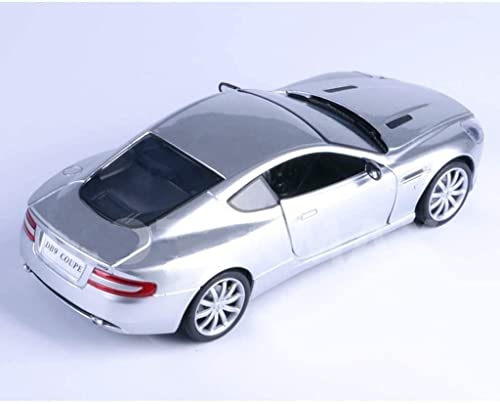 Juguetes educativos de control remoto para coche, modelo de coche 1:18, Aston Martin Db9, juguete de aleación para niños, modelo de decoración de accesorios para coche, modelo (color: plata)