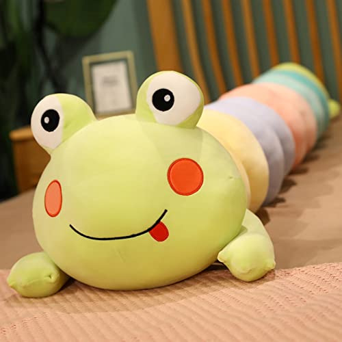 JunziWing Almohada Larga De Rana Encantadora, Juguetes De Peluche De Dibujos Animados, Muñecos De Oruga Convertidos En Animales, para Niños Y Niñas, Regalos De 110 Cm