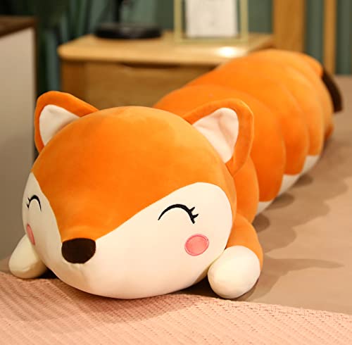 JunziWing Encantadores Juguetes De Peluche De Zorro, Almohada Larga De Dibujos Animados, Muñecos De Oruga Convertidos En Animales, para Niños Y Niñas, Regalos De 85 Cm