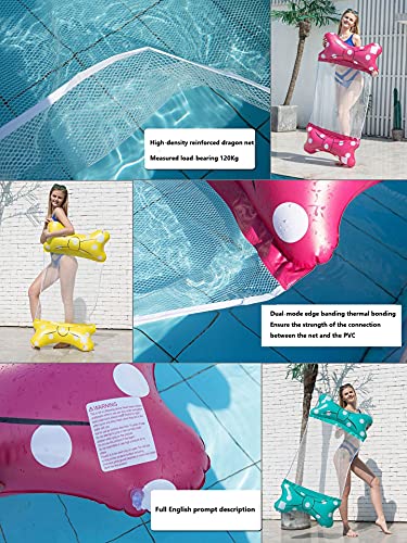 KaishuaiHamaca Flotante,4 En 1Hamaca Inflable Tumbona Plegable Colchoneta Hinchable Flotador Piscina Playa para Adultos Tumbona Hinchable Colchoneta Hinchable Flotador (Rosa roja)