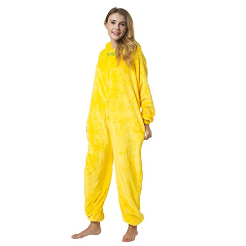 Katara 1744 - Kigurumi Pijamas Disfraz de Animal - Traje de Noche con Capucha - Adultos Unisexo - El Perro Pluto, XL